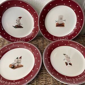 Midwest NIKKO S’more LET IT S’MORE Plate Set of 4